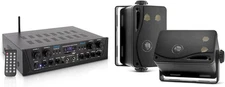 500W Karaoke Wireless Bluetooth Amplifier - 4 Channel Stereo Audio Receiver & 3-