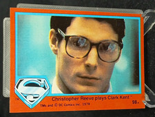1978 Topps Superman The Movie No 98a Christopher Reeve plays Clark Kent