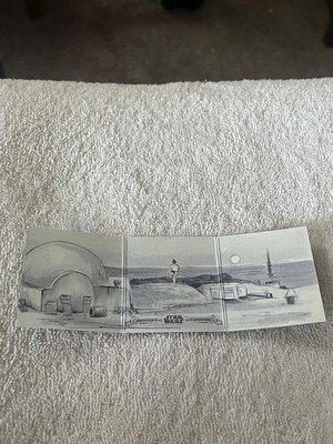 Topps STAR WARS Black & White PANORAMA 1/1 Sketch Luke in Tatooine Sunset Scene