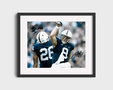 Penn State Autograph Print - Trace McSorley & Saquon Barkley - Dynamic Duo