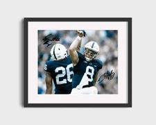 Penn State Autograph Print - Trace McSorley & Saquon Barkley - Dynamic Duo