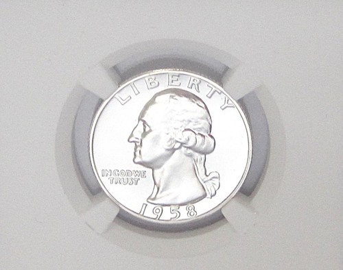 1958 Washington Quarter NGC PF69 = A Bright SILVERY 25c BOOK VALUE = $250 - 第 3/8 張圖片