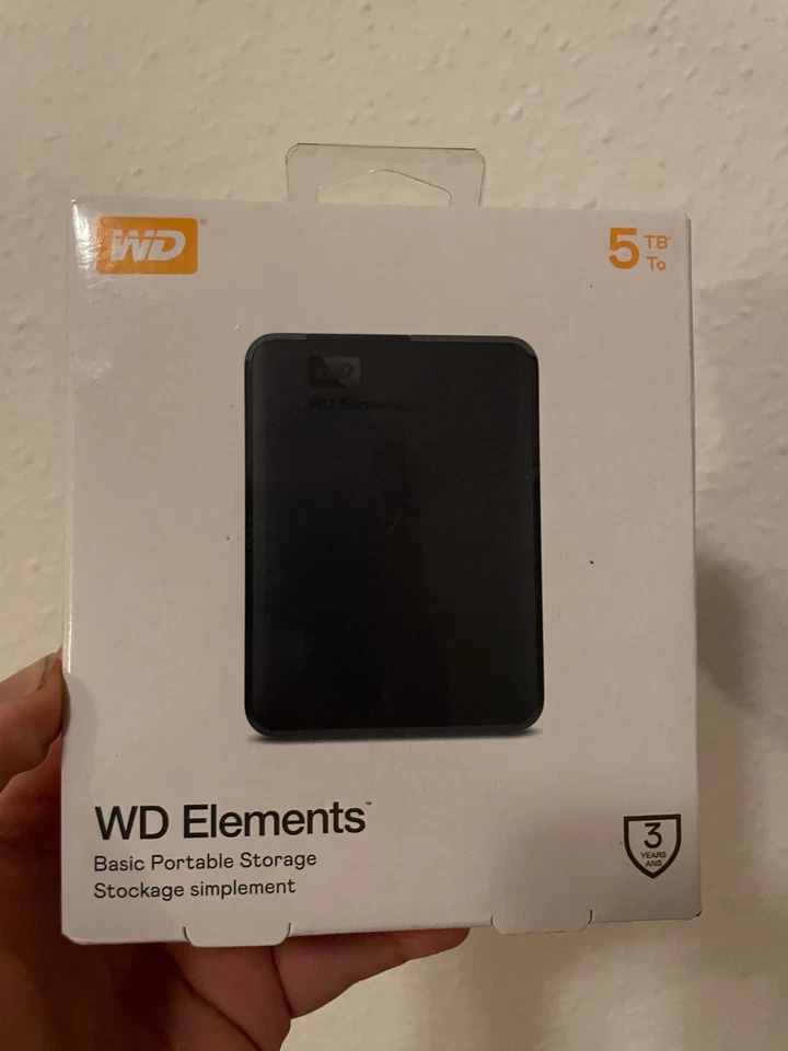 Western Digital Elements 2,5 Zoll 5TB Externe Festplatte (WDBU6Y0050BBK-WESN)