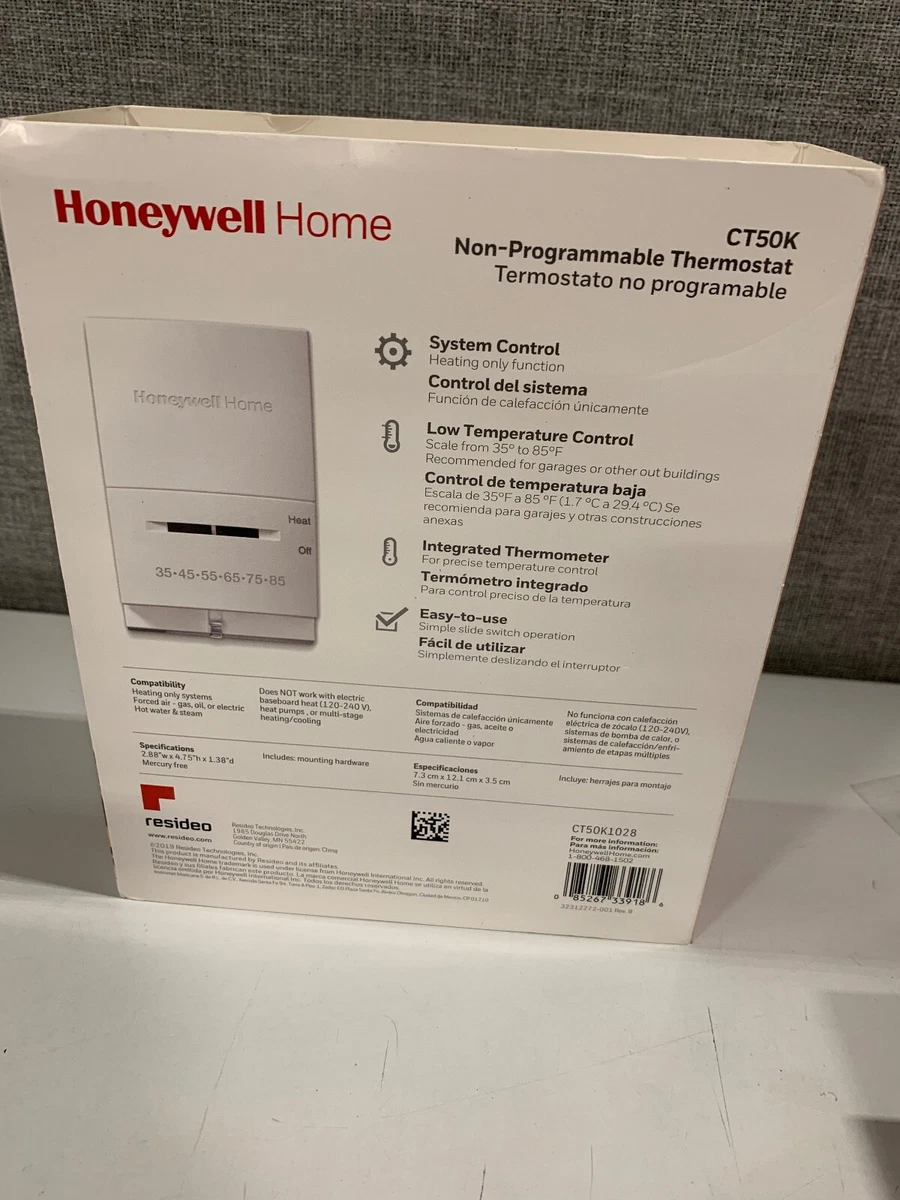 Honeywell CT50K1028/E Non-Programmable Low Temperature Thermostat - White  85267339186 | eBay