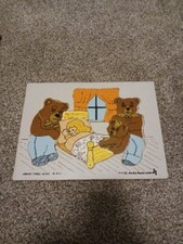 1979 Judy Instructo J106007 Three Bears Puzzle 14 Pcs Wood