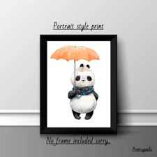 PANDA FUN A4 PRINT PICTURE POSTER WALL ART HOME DECOR UNFRAMED  NEW GIFT