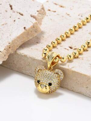 Cadena Collares Gargantilla 10K Collar Con Pendiente Joyeria Regalo para  Mujer