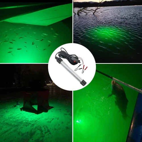 50000Lúmenes 12V 120 LED Verde Luz de Pesca Subacuática Lámpara Atraer Peces 5m - Imagen 5 de 9