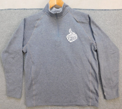 Champion Performance 1/4 Zip Pullover Sweatshirt Mens M Grey See What I'm Saying