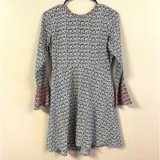 Loft two tone floral long sleeve dress petite 2
