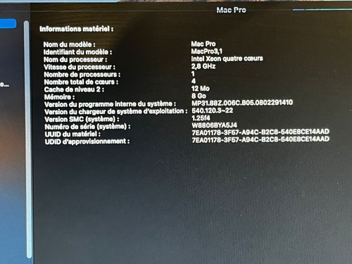 Apple Mac Pro 4 Core Xeon 2.8Ghz 16Go SSD+HDD - MacPro3,1 - Photo 6/10