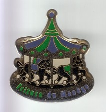 RARE PINS PIN'S .. JEU MANEGE FORAIN CHEVAL HORSE FRITURE BRAY DUNES 59 ~DI