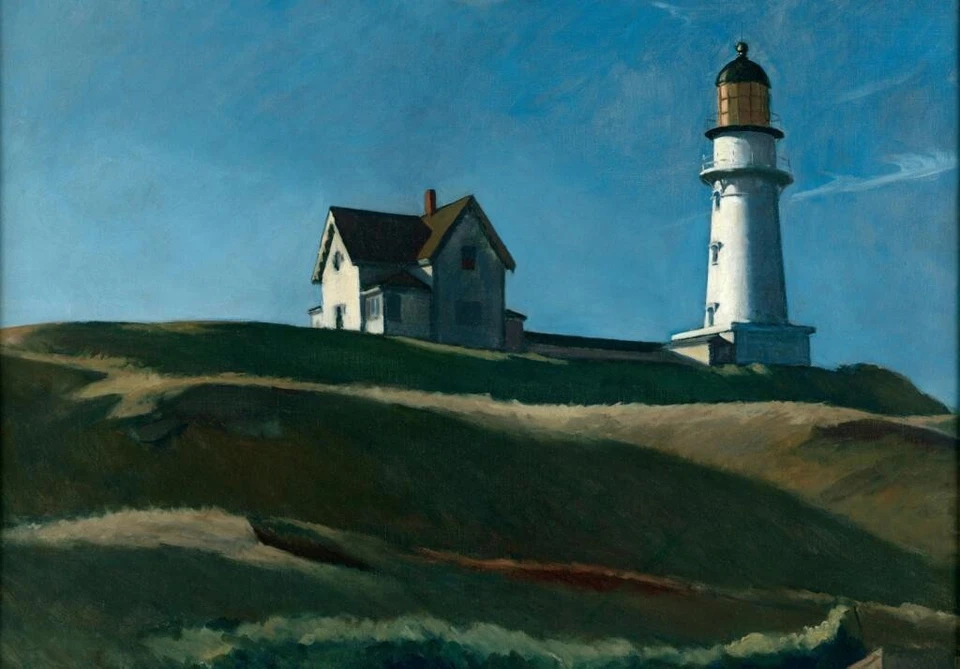 Lighthouse Hill – Edward Hopper 1927 – American Realism Coastal Art Print - Image 2 of 2