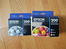 2020-23 GENUINE SET EPSON 200 INK EXPRESSION XP-200 XP-400 WORKFORCE WF-2520 NEW