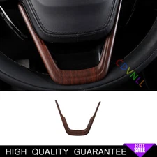 Steering Wheel Panel Cover Trim For Lincoln Aviator 2020-2022 Peach Wood Grain