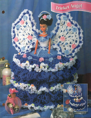 NEW TRINKET ANGEL BOX FASHION DOLL ANNIE'S CROCHET PATTERN INSTRUCTIONS