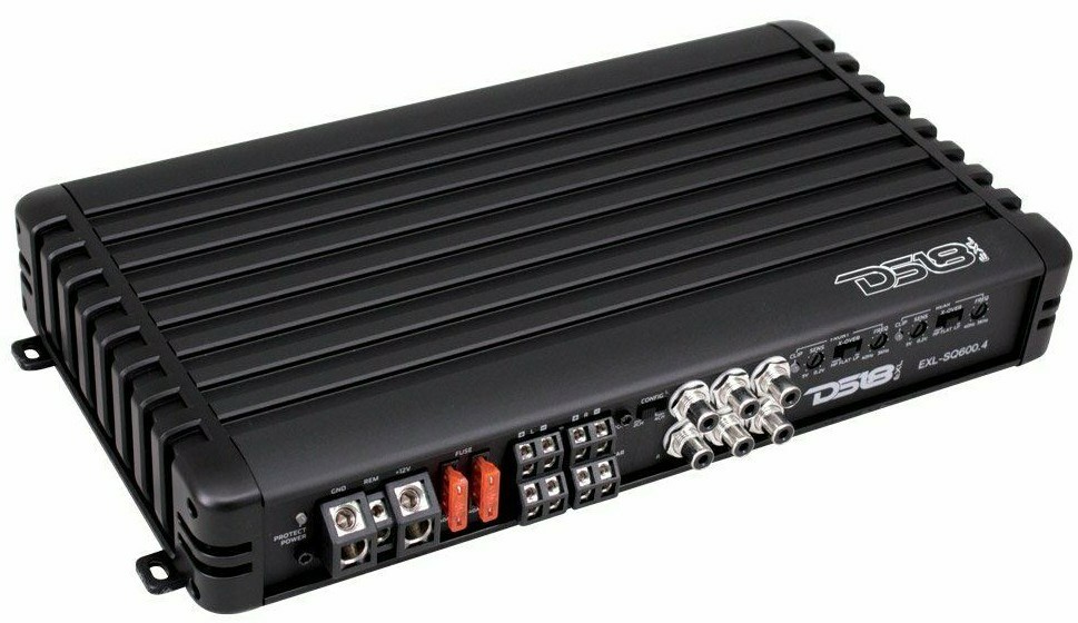DS18 EXL-SQ600.4 4 Channel 1000 Watt Rms Car Amplifier Speaker Sub