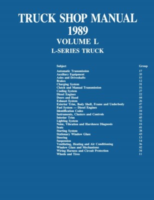1989 Ford L Series Truck Shop Service Repair Manual Engine Drivetrain Electrical