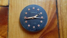 Old mechanism of the Soviet men's wristwatch Chaika 2609.Н. USSR. Not working