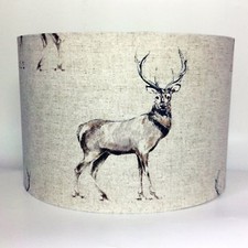 Stag Light Shade Fryetts Glencoe Fabric Ceiling or Lamp Shade 