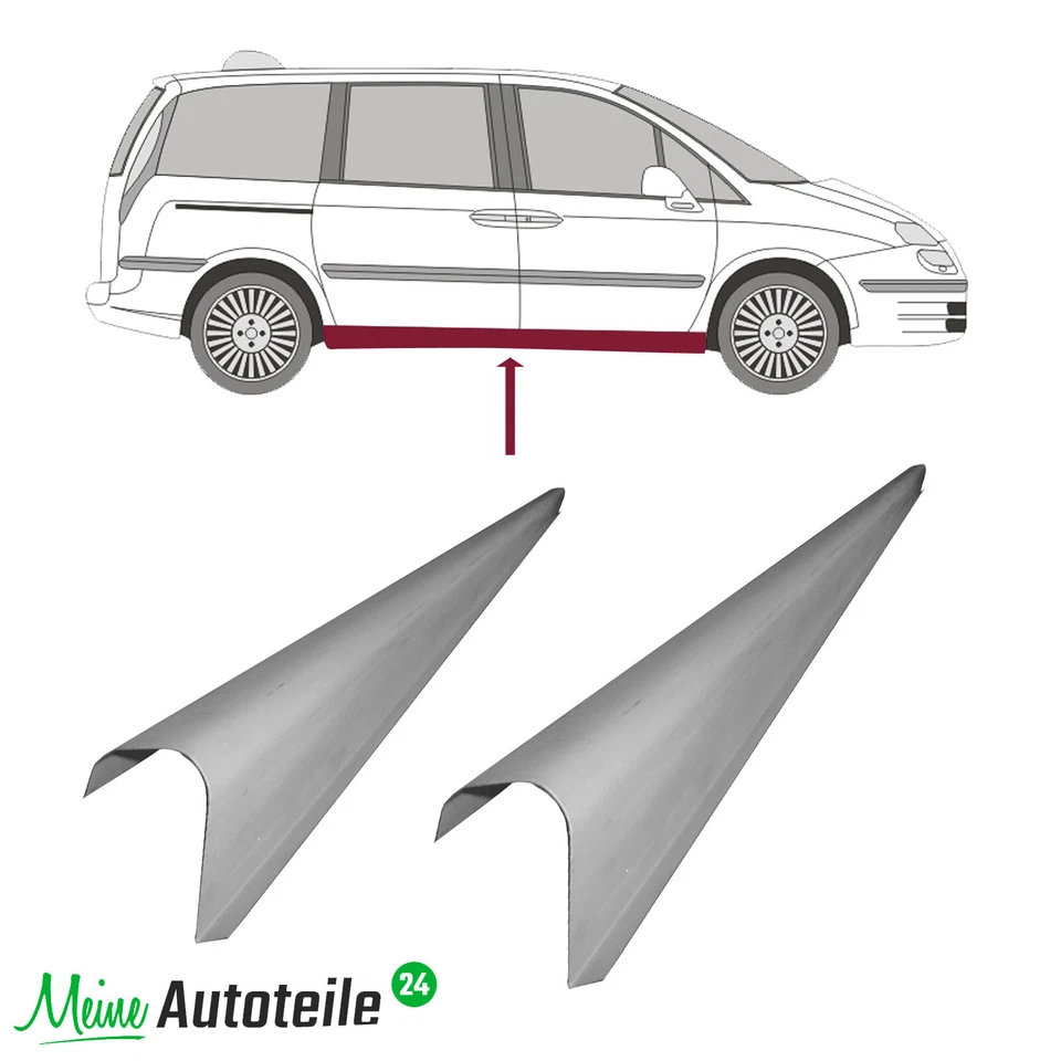 Schweller Reparaturblech für Fiat Ulysse II 2002-2010 / Links + Rechts 2x