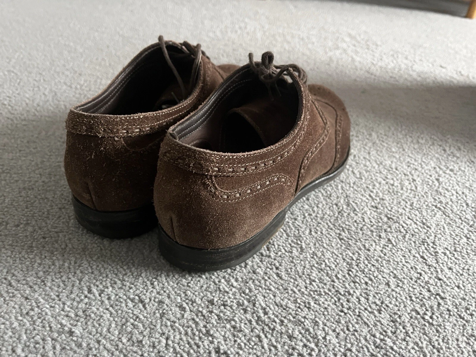 Oxford Bottega Veneta Brogue marrone scamosciato 42 5EU UK9 ala lunga