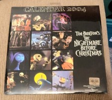 VTG Nightmare Before Christmas Wall Calendar 2004 Sealed Framable Movie Art