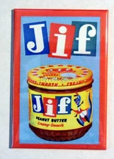 Vintage JIF PEANUT BUTTER Ad JIFAROO  2" x 3" Fridge MAGNET Art