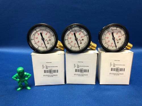 Valeur Marque 4FKZ5 Pression Jauge 2 " 0-100PSI Inférieur Montage Lot De 3 - Photo 1 sur 5
