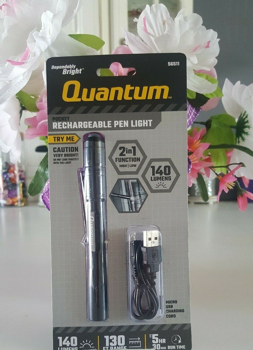 *NEW*Pocket Rechargeable Pen Light With Clip 140 Lumens 2 modes