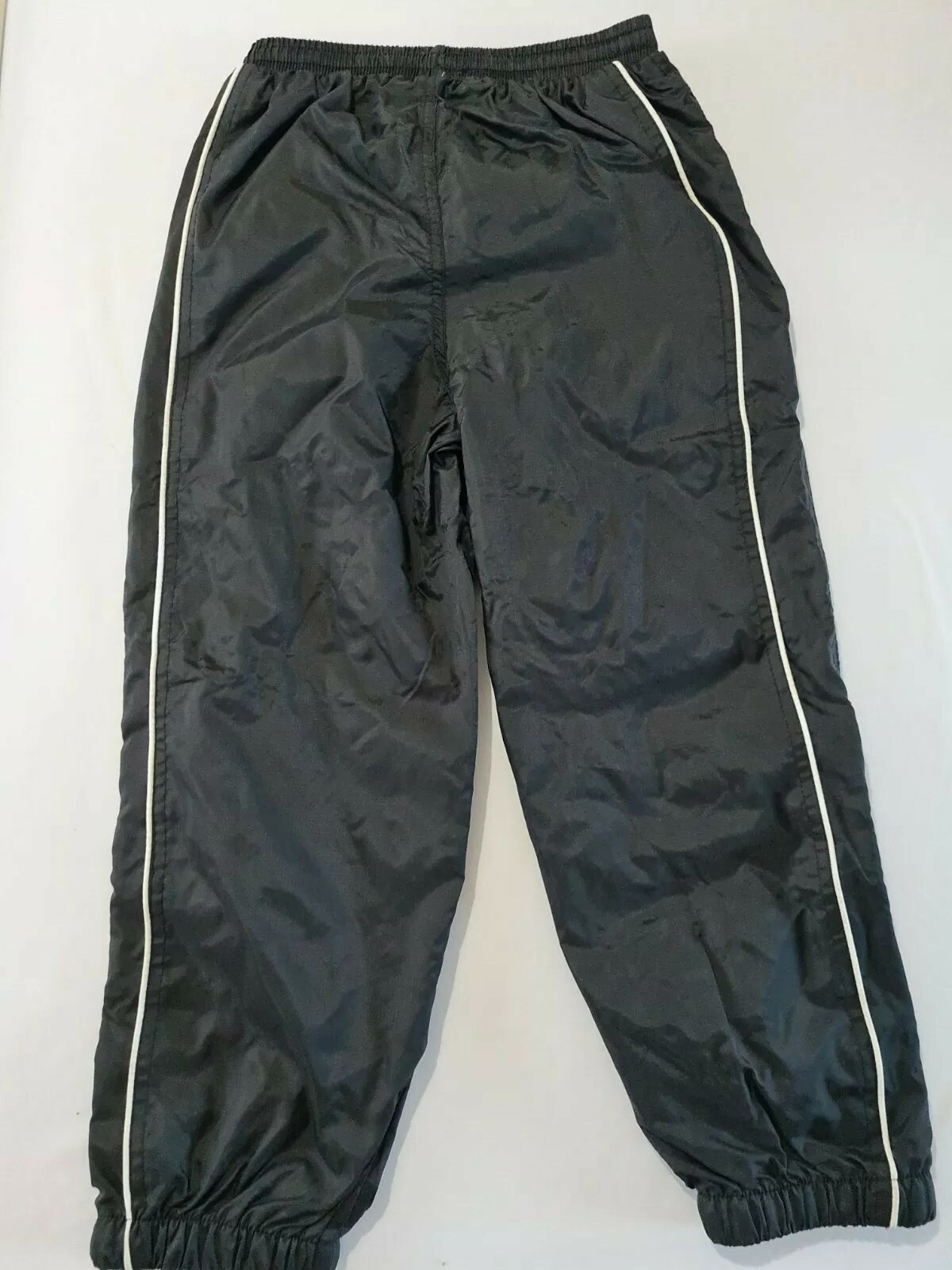 Boys Track Bottoms Prostar Size 20/22'' Zip Pockets Elastic Waist Black 4771 image 10