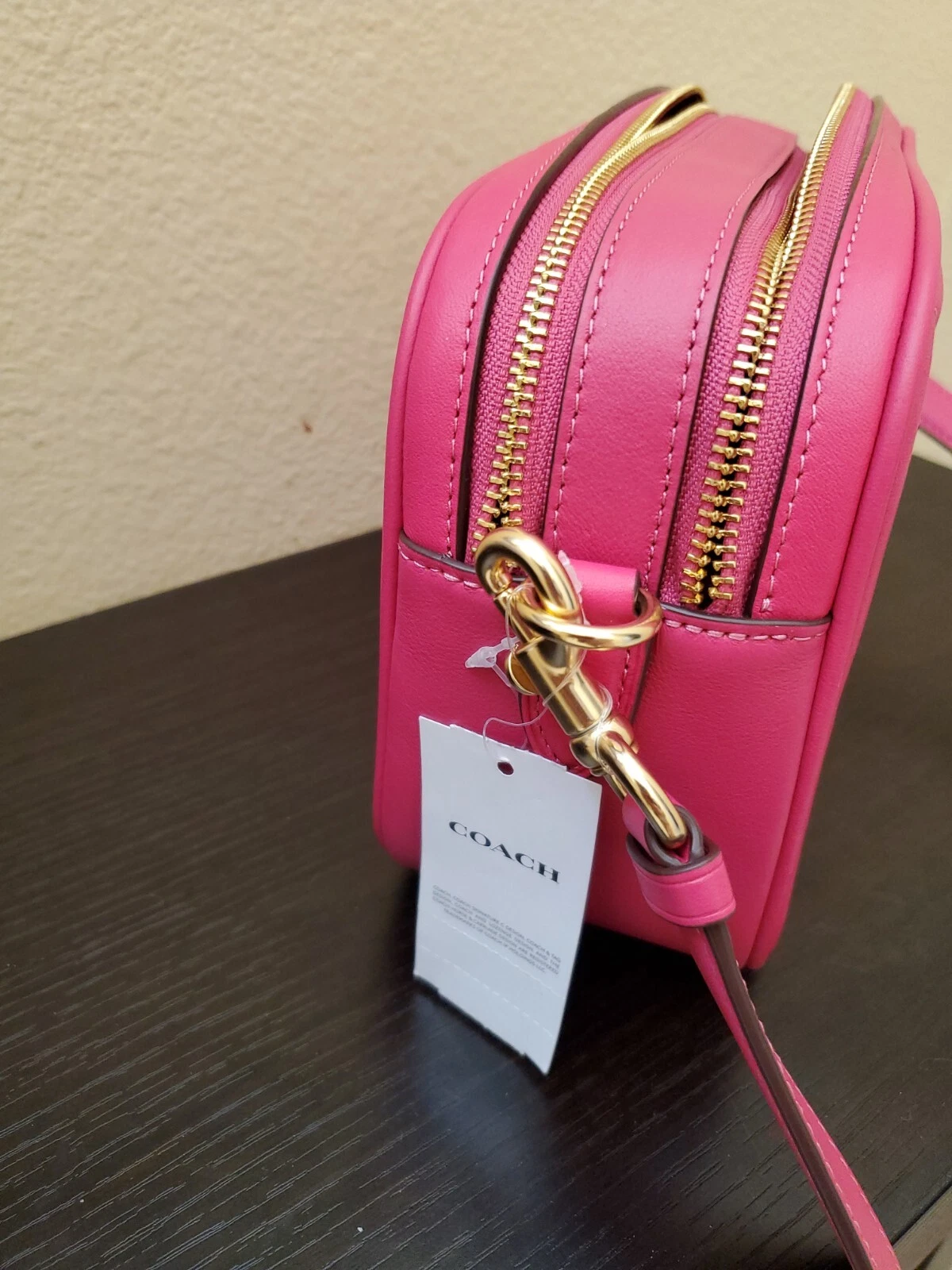 Coach Jes trapuntata lineare a tracolla in pelle $428 autentico