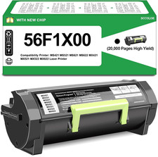 56F1X00 Extra High-Yield Black Toner Cartridge Compatible Lexmark MS MX Series