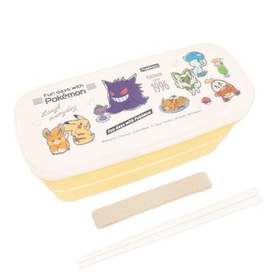 Kamio Japan Pokémon Slim 2-Tier Lunch Box with Cafe Logo Alignment Bento Box