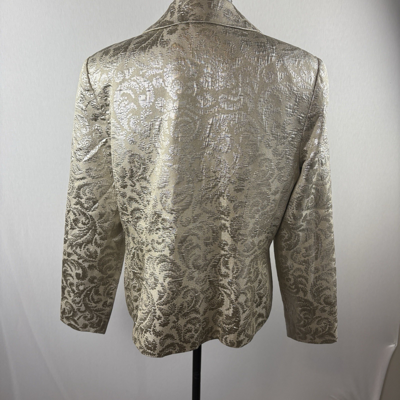 VTG Designs by Seymour Suit Jacket Skirt Set Mother of Bride Cocktail Gold Glam