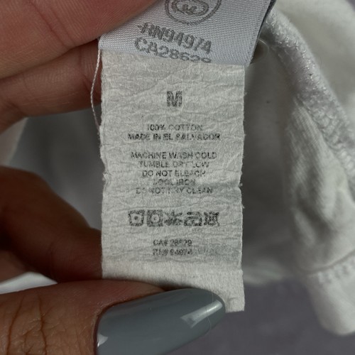 Vintage STUSSY T-Shirt Women’s Luxury Y2K Big Logo Drill USA White Size M - Picture 8 of 14