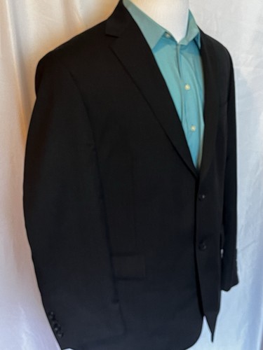 Pronto Uomo Platinum Charcoal Gray 100% Wool Sport Coat Jacket Double Vent 46R - Bild 10 von 16