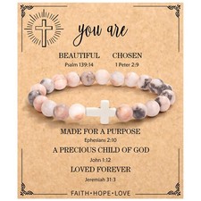 Christian Gifts for Women, Religious Cross Bracelet Gifts for for Mom/Daugh - 23
