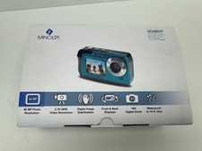 Minolta MN40WP Blue Waterproof Digital Camera 48MP 2.7K QHD Dual Screen Box