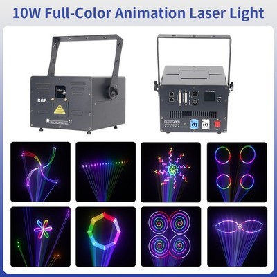 App Control 10W RGB Full Color Animation Projector Laser Light DMX for Party Bar