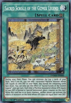 Sacred Scrolls of the Gizmek Legend DAMA-EN060 Secret Rare Englisch Excellent