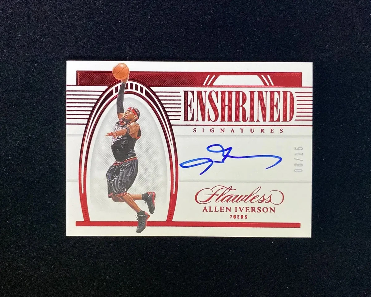 Panini Allen Iverson Basketball Autographed Sports Trading Cards