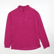 Womens UK 12 Regular Mountain Life Pink Pullover Sweatshirt