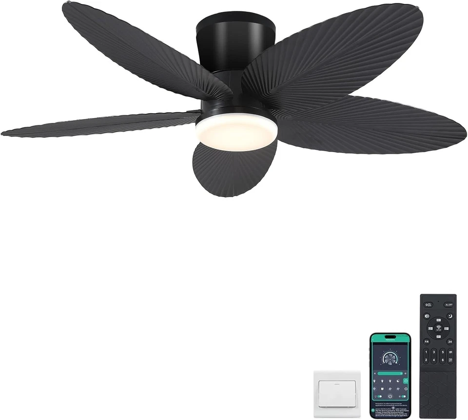 Memory Function Ceiling Fan Light, 6 Speeds, 2/4-Hr Timer - Image 3 of 4