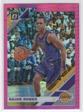 #100 2019-20 Donruss Optic HYPER PINK Rajon Rondo Los Angeles Lakers