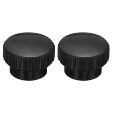 2Pcs Knurled Thumb Nuts, M10 x 40mm Clamping Nuts Round Knobs(Black)