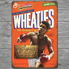 Wheaties Cereal Mohammad Ali 8 x 12 Retro Novelty Metal Sign Made In USA New!
