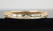 $9,900 David Yurman 18k Yellow Gold Diamond 8mm Renaissance Bangle Bracelet