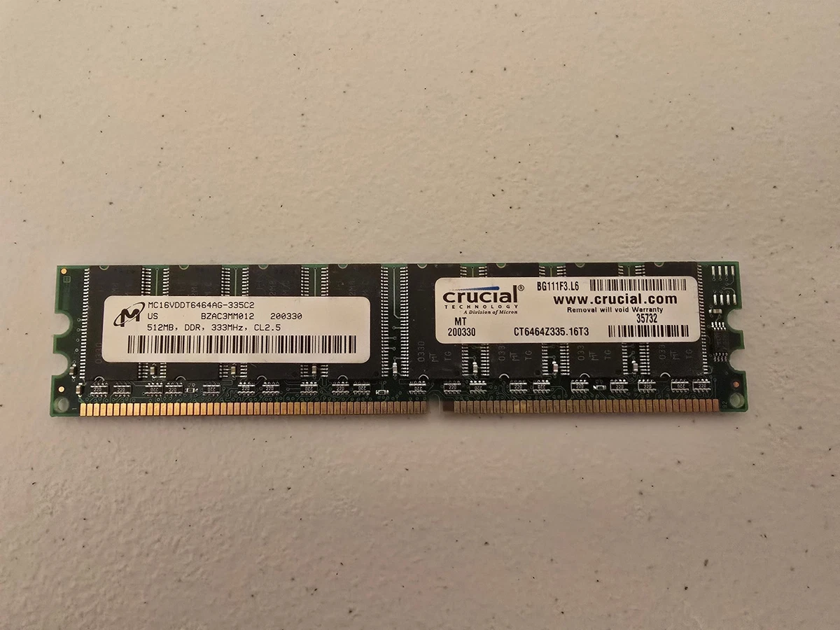2GB PC DDR1 PC2700R CL2.5 2700R DDR1-333MHZ 333 184PIN Ecc-Reg Rdimm