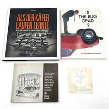 Vintage Vw Volkswagen Beetle Bug Book Lot Think Small Fahrvergnugen Ad Campaign